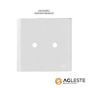 PLACA P/ 2 FUROS COM SUPORTE 4X4 - DICOMPEL NOVARA BRANCO
