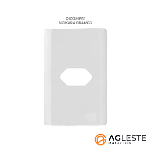PLACA P/ 1 TOMADA HORIZONTAL  4X2 - DICOMPEL NOVARA BRANCO