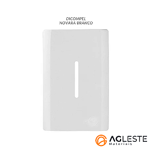 PLACA P/1 INTERRUPTOR VERTICAL  4X2 - DICOMPEL NOVARA BRANCO