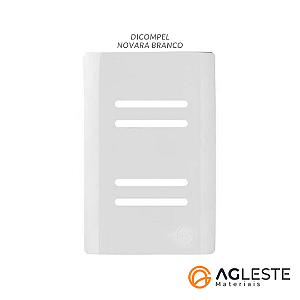 PLACA P/ 4 INTERRUPTORES (ESPECIAL)  4X2 - NOVARA BRANCO