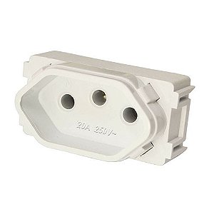 MÓDULO TOMADA 20A - DICOMPEL NOVARA BRANCO TOTAL
