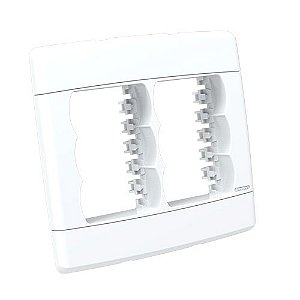 PLACA P/ 6 MODULOS 4X4 - ENERBRAS NEO SOTTILE BRANCO