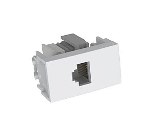 MODULO RJ45 CAT5 ( REDE INTERNET )  - ENERBRAS DUBAI BRANCO