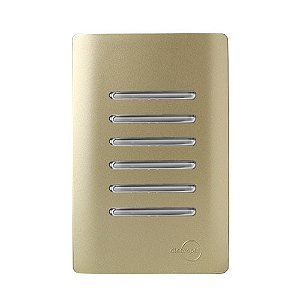 CJ INTERRUPTOR SEXTUPLO SIMPLES (ESPECIAL) 4X2 - NOVARA DOURADO CROMADO