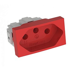 MODULO TOMADA 20A VERMELHA - ENERBRAS DUBAI