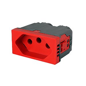 MÓDULO TOMADA 20A  - PIAL PLUS + VERMELHO
