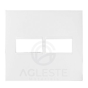 PLACA P/ 2 MODULOS COM SUPORTE 4X4 -  PIAL PLUS + BRANCO - 618511BC.