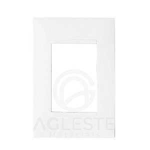 PLACA P/ 3 MODULOS COM  SUPORTE 4X2 -  PIAL PLUS + BRANCO  - 618503BC.