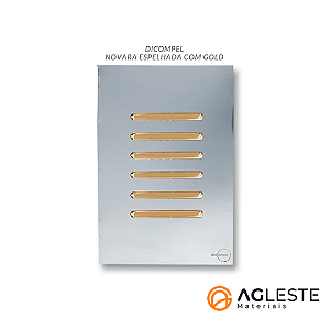 CJ INTERRUPTOR SEXTUPLO PARALELO  (ESPECIAL) 4X2 - NOVARA GLASS ESPELHADA GOLD