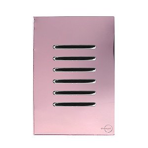 CJ INTERRUPTOR SEXTUPLO 3 SIMPLES + 3 PARALELO (ESPECIAL)4X2 - NOVARA GLASS OURO ROSE /CROMADO