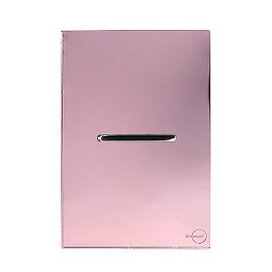 CJ INTERRUPTOR SIMPLES HORIZONTAL4X2 - NOVARA GLASS OURO ROSE/ CROMADO