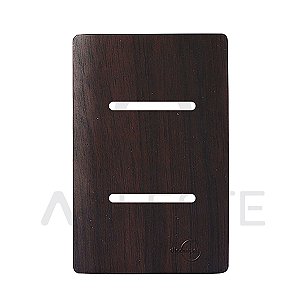 PLACA P/ 2 TECLAS HORIZONTAIS C/SUPORTE 4X2 - NOVARA TABACO