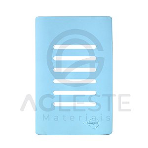 PLACA P/ 6 TECLAS COM SUPORTE (ESPECIAL) 4X2 -NOVARA CELESTE