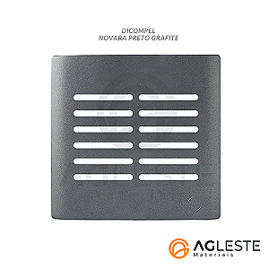 PLACA P/ 12 TECLAS COM SUPORTE 4X4 - NOVARA  PRETO GRAFITE