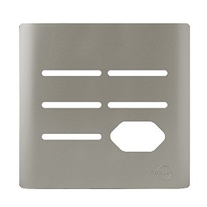 PLACA P/ 5 INTERRUPTORES +  TOMADA C/ SUPORTE 4X4 - NOVARA AÇO