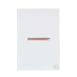 CJ INTERRUPTOR PARALELO HORIZONTAL 4X2 - NOVARA GLASS BRANCO OURO ROSE