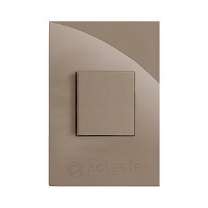 CJ INTERRUPTOR 1 TECLA DUPLA BIPOLAR PARALELO  4X2 - RECTA FENDI GLOSS -  BRG11114-7FE