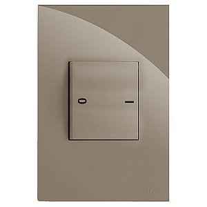 CJ INTERRUPTOR 1 TECLA DUPLA BIPOLAR SIMPLES 4X2 - RECTA FENDI GLOSS -  BRG11090-6FE