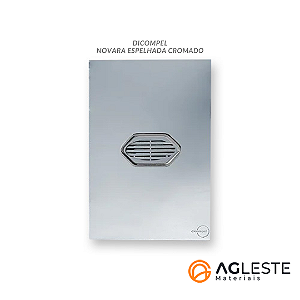 CJ CAMPAINHA CIGARRA BIVOLT (SOM)4X2 - NOVARA GLASS ESPELHADA CROMADO
