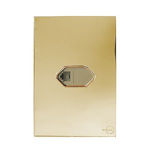 CJ ENTRADA RJ11 (TELEFONE) 4X2 - NOVARA GLASS DOURADO / GOLD