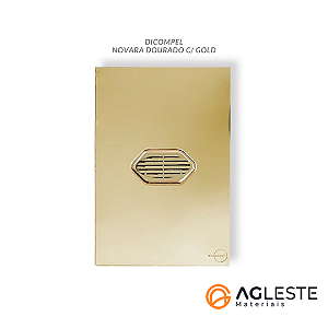 CJ CAMPAINHA CIGARRA BIVOLT (SOM) 4X2 - NOVARA GLASS DOURADO GOLD