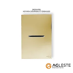 CJ INTERRUPTOR PARALELO HORIZONTAL 4X2 - NOVARA GLASS DOURADO CROMADO