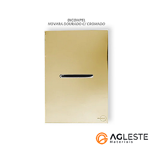 CJ INTERRUPTOR SIMPLES HORIZONTAL 4X2 - NOVARA GLASS DOURADO CROMADO