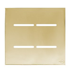 PLACA P/ 4 INTERRUPTORES COM SUPORTE 4X4 - NOVARA GLASS DOURADO