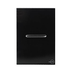 CJ INTERRUPTOR PARALELO HORIZONTAL 4X2 - NOVARA GLASS PRETO BRILHANTE CROMADO