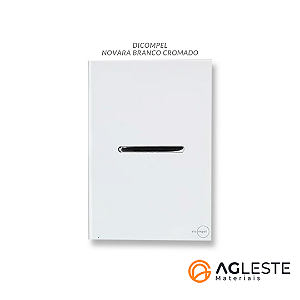 CJ INTERRUTOR PARALELO HORIZONTAL 4X2 - NOVARA GLASS BRANCO CROMADO