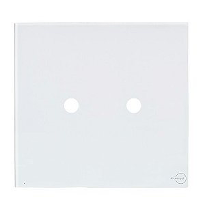 PLACA COM 2 FUROS COM SUPORTE 4X4 - NOVARA GLASS BRANCO