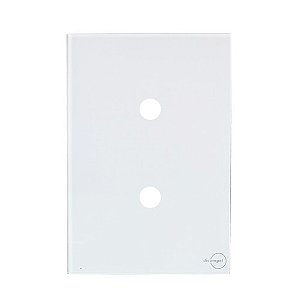 PLACA COM 2 FUROS COM SUPORTE 4X2 - NOVARA GLASS BRANCO