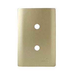 PLACA FURO DUPLO COM SUPORTE 4X2 - DICOMPEL NOVARA DOURADO