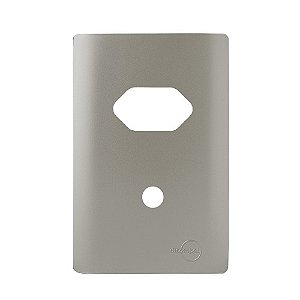 PLACA P/ 1 TOMADA + FURO  4X2 -  NOVARA AÇO