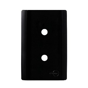 PLACA FURO DUPLO  4X2 -  NOVARA PRETO BRILHANTE
