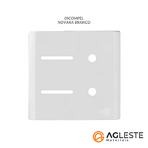 PLACA P/ 2 INTERRUPTORES + 2 FUROS 4X4 - NOVARA BRANCO