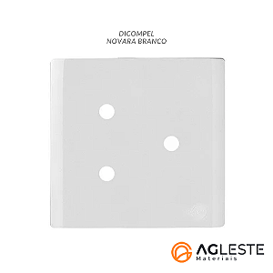 PLACA P/ 3 FUROS COM SUPORTE 4X4 - NOVARA BRANCO