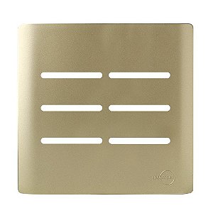 PLACA P/ 6 INTERRUPTORES COM SUPORTE 4X4 - NOVARA DOURADO