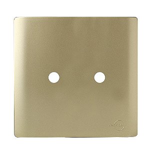 PLACA FURO DUPLO COM SUPORTE 4X4 - DICOMPEL NOVARA DOURADO