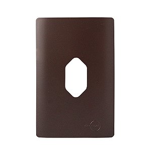 PLACA P/ 1 TOMADA VERTICAL COM SUPORTE 4X2 -NOVARA MARROM .F