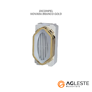 MODULO CIGARRA BIVOLT (SOM ) - DICOMPEL NOVARA BRANCO GOLD