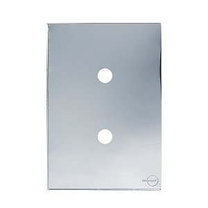 PLACA COM 2 FUROS COM SUPORTE 4X2 - NOVARA GLASS ESPELHADA