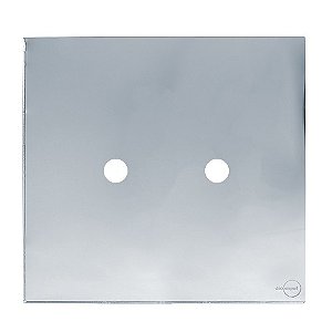 PLACA COM 2 FUROS COM SUPORTE 4X4 - NOVARA GLASS ESPELHADA