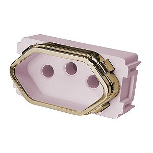 MODULO TOMADA 20A - DICOMPEL NOVARA PETALA GOLD