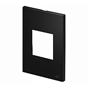 PLACA P/2 MODULOS JUNTOS COM SUPORTE 4X2- RECTA BLACK SATIN FOSCO