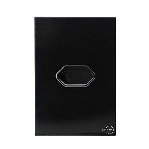 CJ ENTRADA RJ11 (INTERNET) 4X2 - NOVARA GLASS PRETO BRILHANTE CROMADO