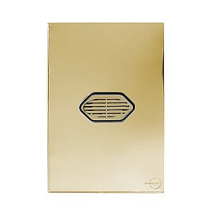 CJ CAMPAINHA CIGARRA (SOM) BIVOLT 4X2- NOVARA GLASS DOURADO / CROMADO