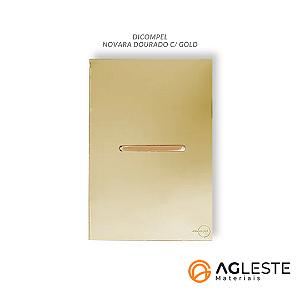 CJ INTERRUPTOR PARALELO HORIZONTAL 4X2 -NOVARA GLASS DOURADO GOLD