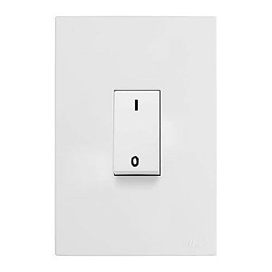CJ INTERRUPTOR BIPOLAR PARALELO VERTICAL 4X2 - RECTA BRANCO GLOSS