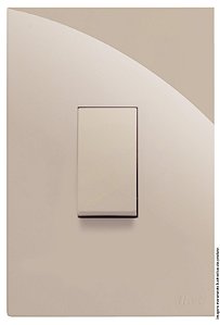 CJ INTERRUPTOR BIPOLAR PARALELO VERTICAL 4X2 - RECTA AREIA GLOSS